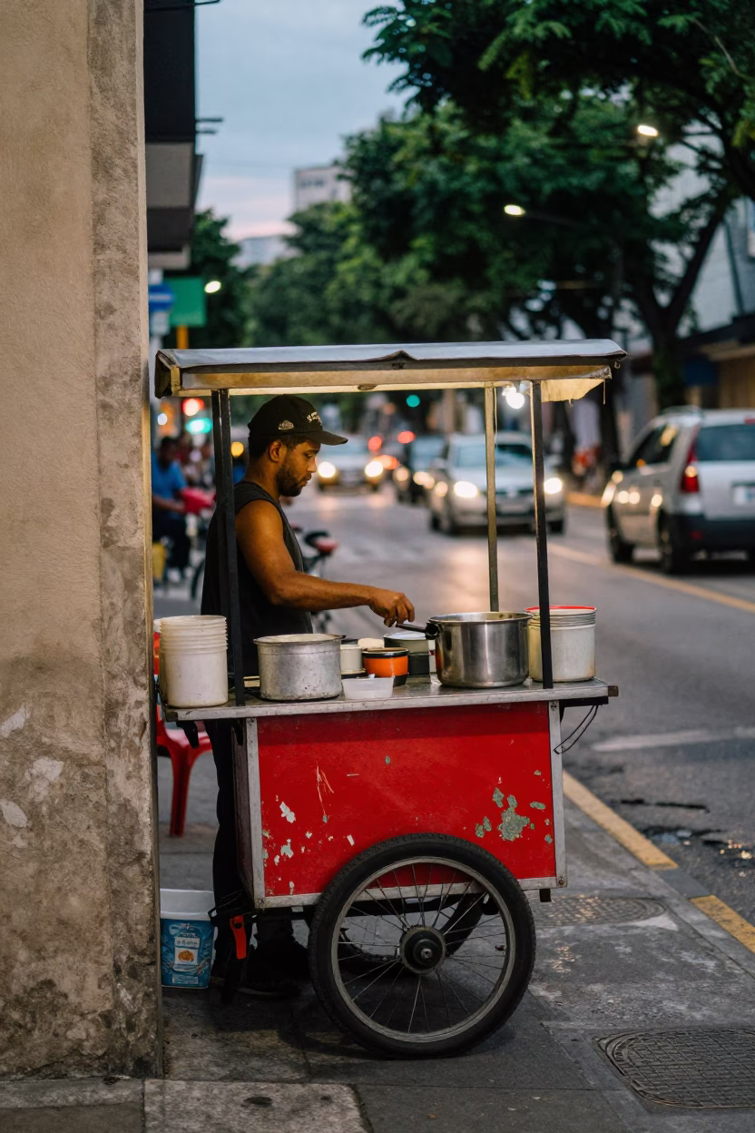 Food Vendor in São Paulo in in São Paulo, Brazil