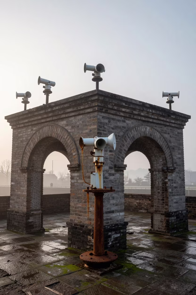 Forsaken Meteorological Station in Anyang Hammam Ruin in inside a roofless hammam near Anyang