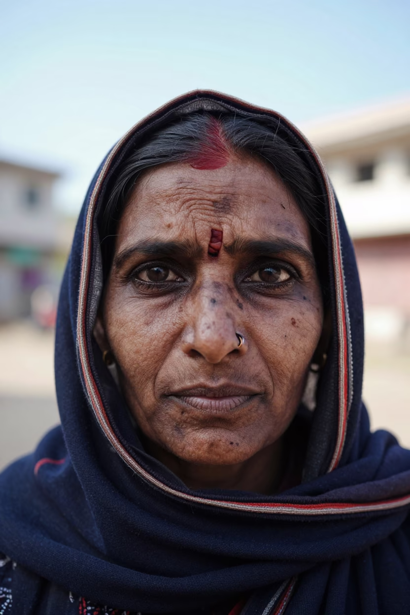 Fortune Teller Eyes in Bhilai Old Quarter in in the old quarter in Bhilai
