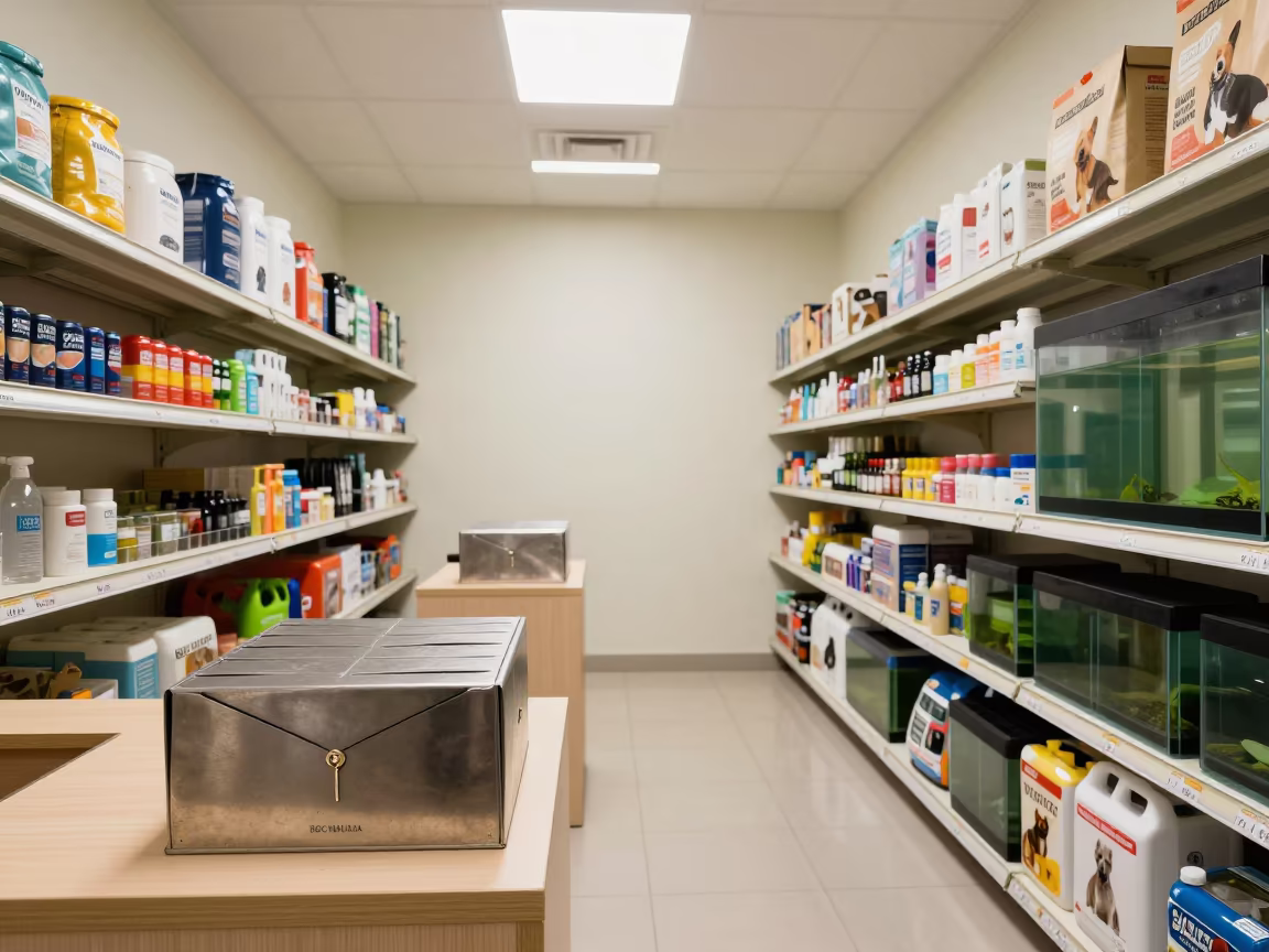 Foster Key Box in Manila Pet Store Aisle in inside a pet store aisle in BGC, Manila