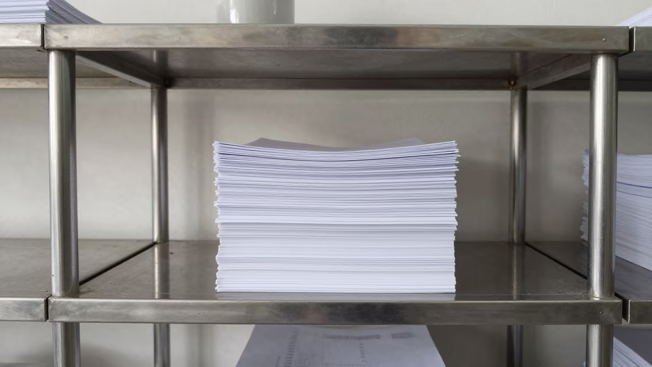 Foster Pickup Papers on Shelf in Bandung Grooming Bay in inside a grooming bay in Bandung