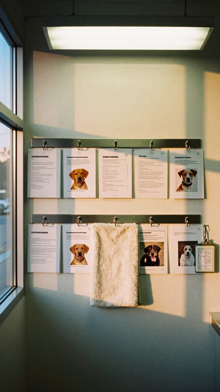 Foster Reminder Cards at Baku Dog Wash Station in at a self-serve dog wash station in Baku