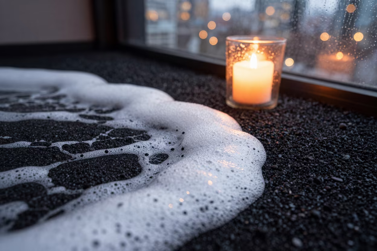 Fractal Foam Edge on Volcanic Sand Vancouver in near Vancouver