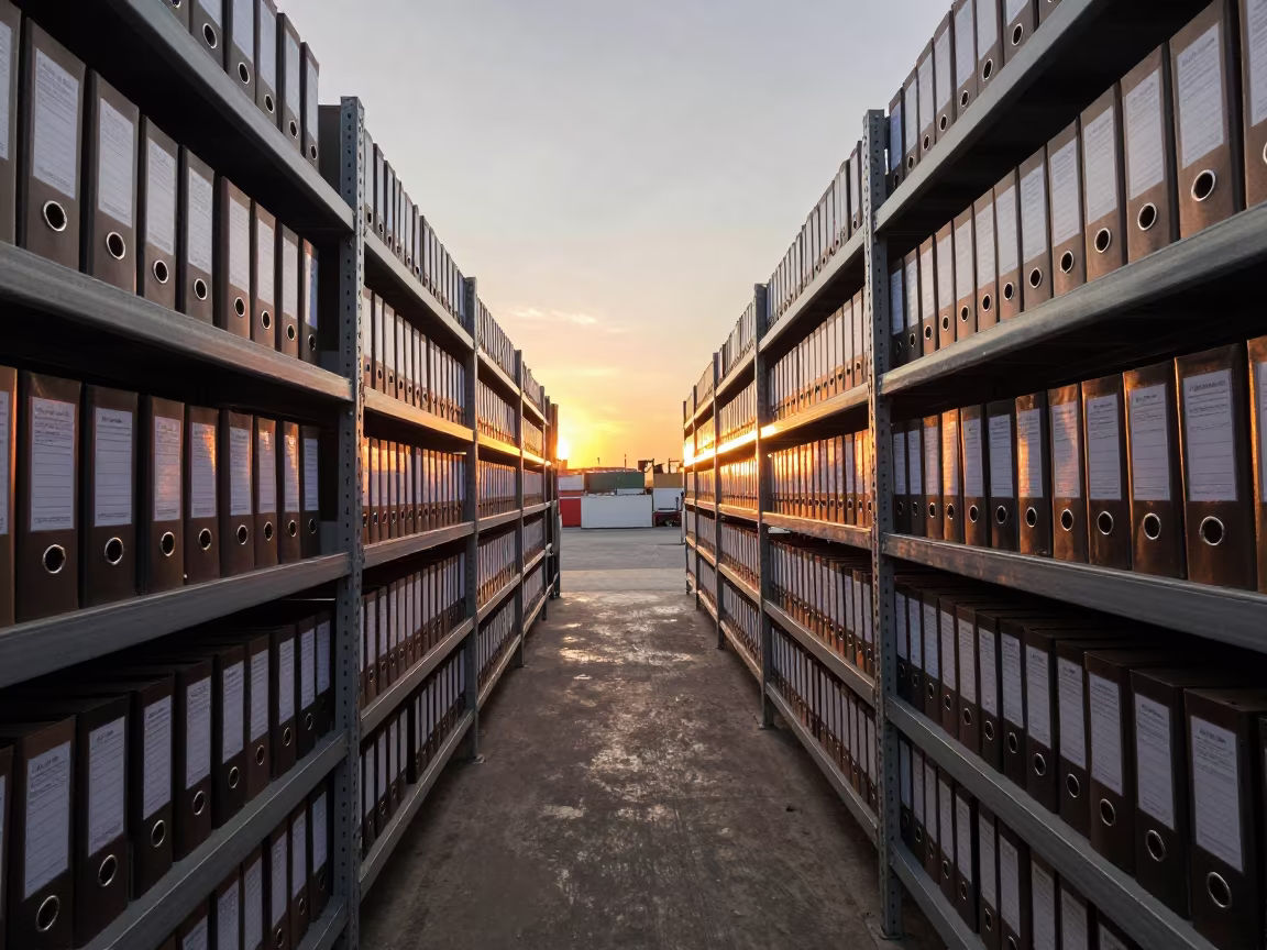 Freight Tariff Binder Shelf Port-au-Prince in inside a cross-dock lane in Port-au-Prince