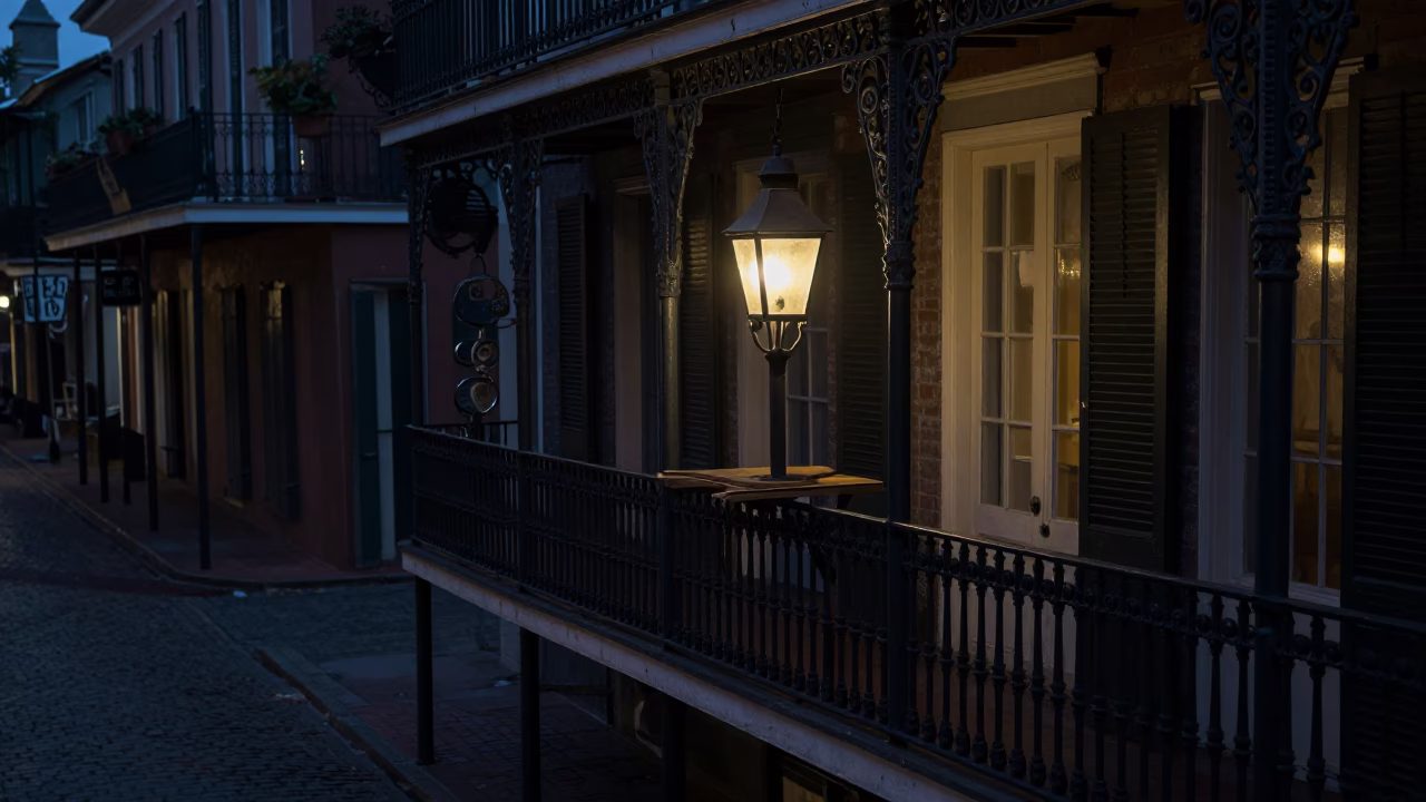French Quarter Lantern And Bridge Maintenance Cage in New Orleans in in New Orleans, Louisiana, United States
