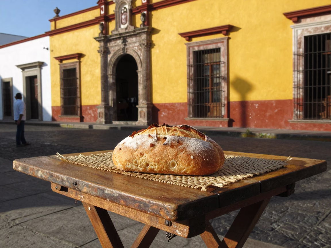 Fresh Bread at The Early Afternoon Light in Oaxaca in in Oaxaca, Mexico