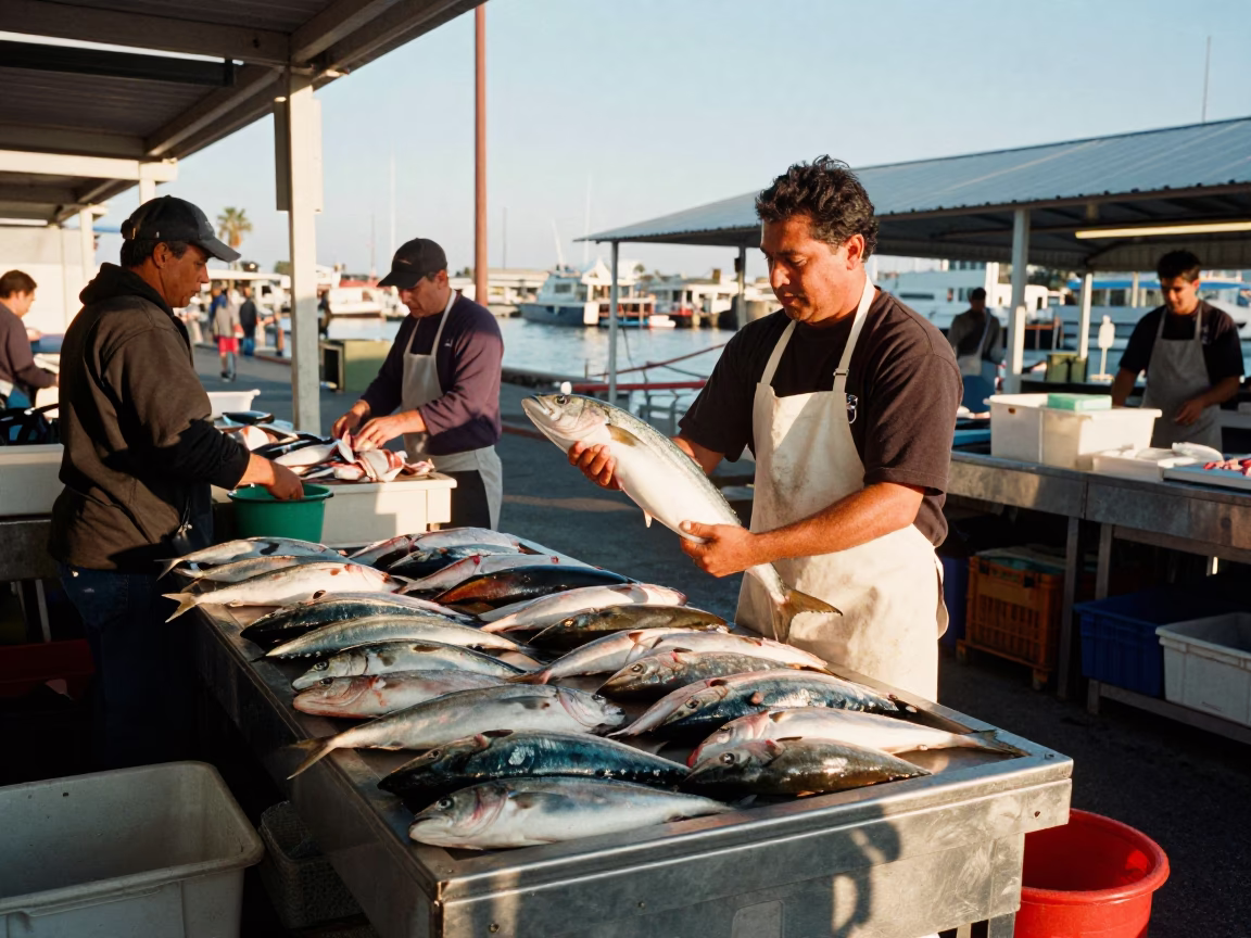 Fresh Catch at Clear Late-afternoon Light in San Diego in in San Diego, California, United States