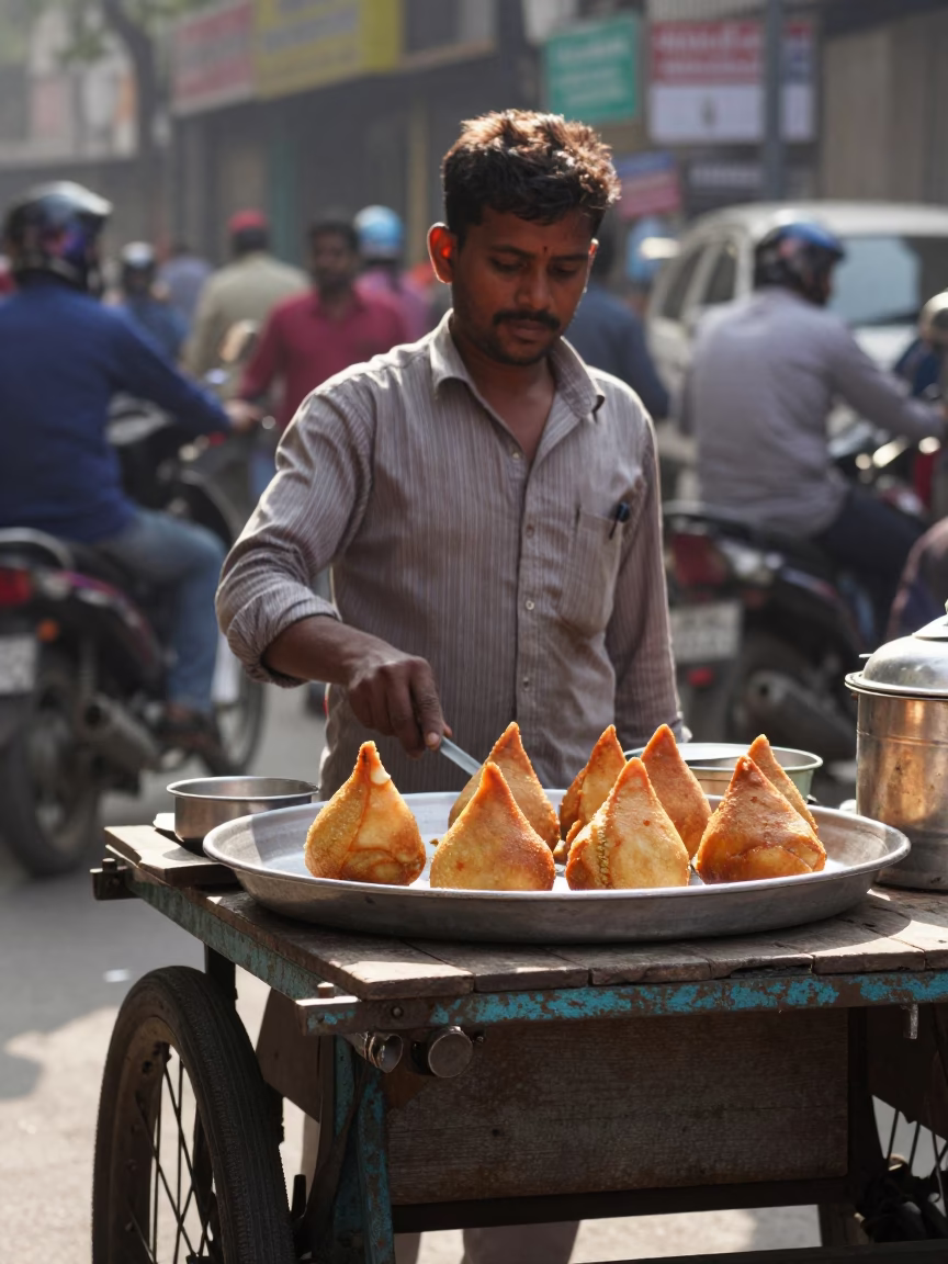 Fresh Coxinhas in Delhi at The Late Morning Light in in Delhi, India