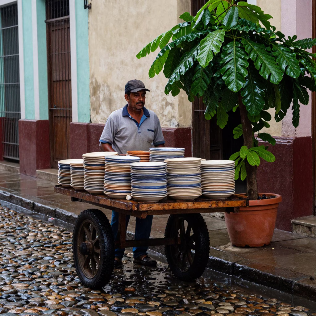 Fresh Fruit in Havana at First Light in in Havana, Cuba