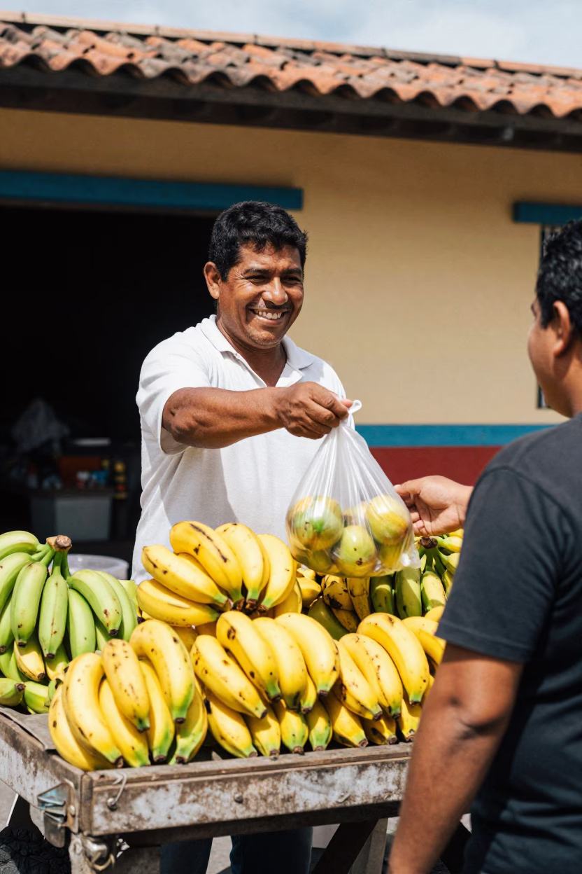 Fresh Fruit in Medellin at Flat Noon Light in in Medellin, Colombia