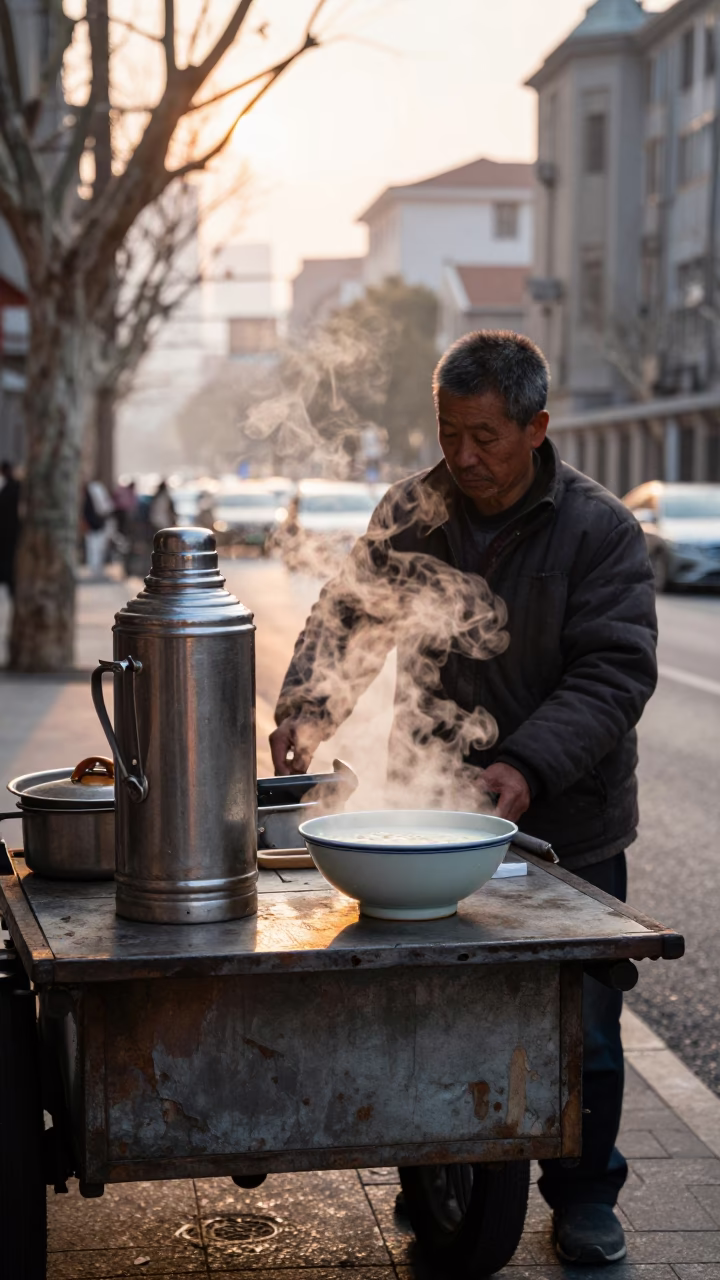 Fresh Fruit in Shanghai at First Light Of Dawn in in Shanghai, China