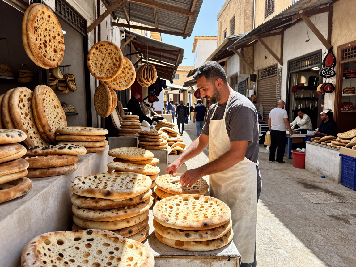 Fresh Khobz in Tunis in in Tunis, Tunisia