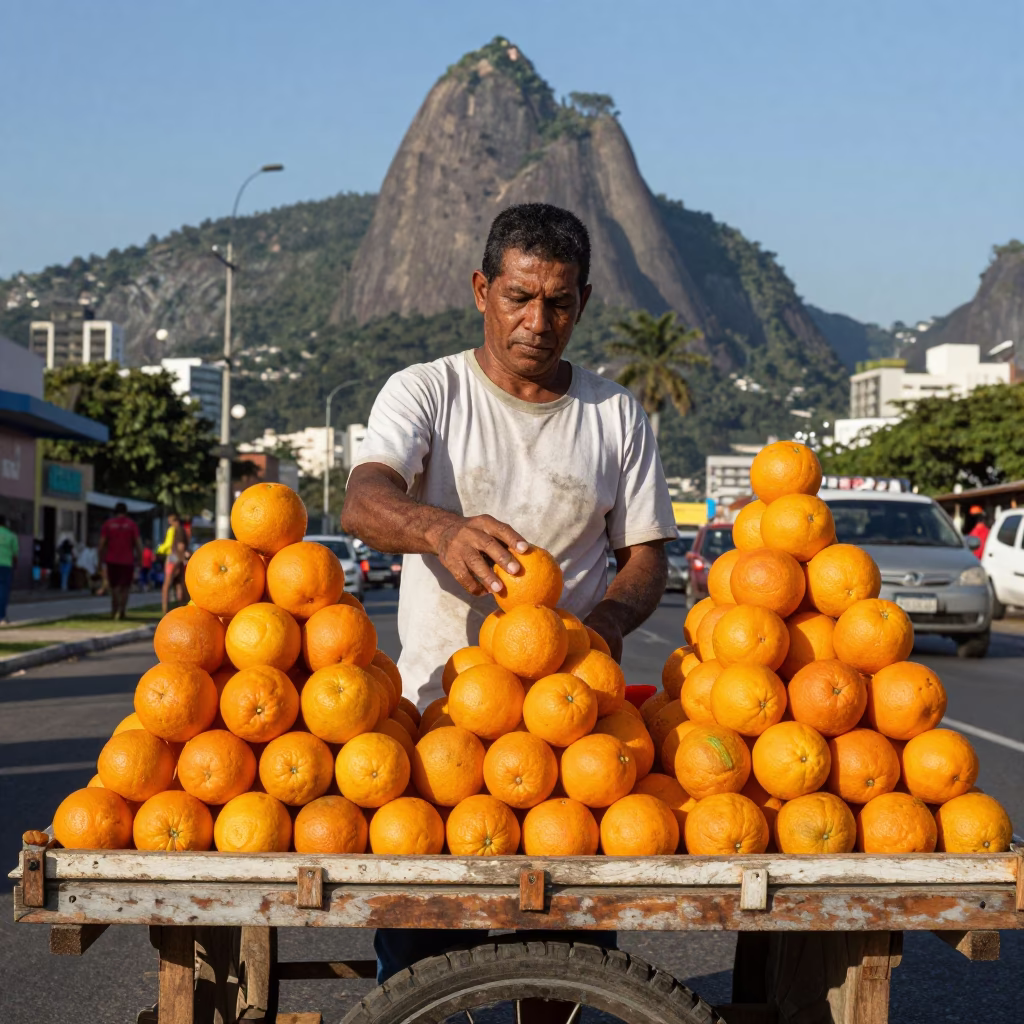 Fresh Oranges in Rio De Janeiro in in Rio de Janeiro, Brazil