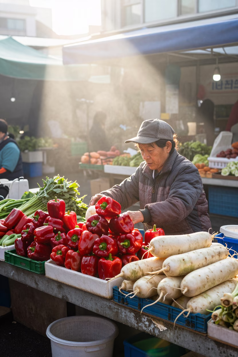 Fresh Produce in Busan in in Busan, South Korea