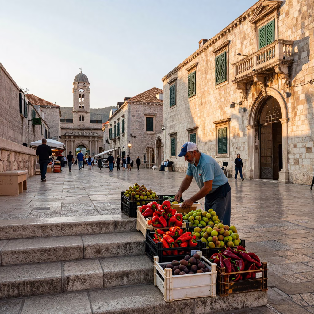 Fresh Produce in Dubrovnik in in Dubrovnik, Croatia
