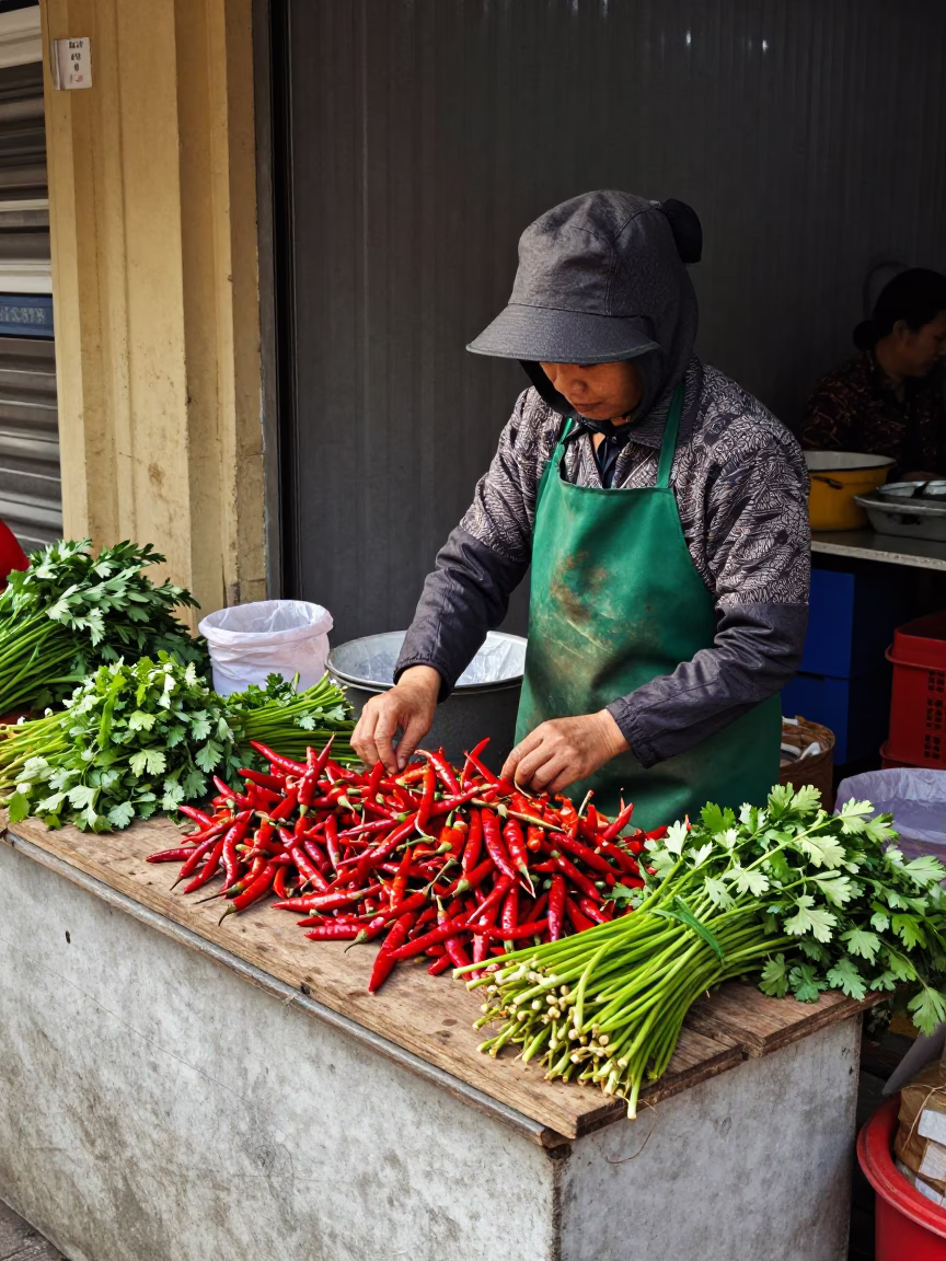 Fresh Produce in Ho Chi Minh City in in Ho Chi Minh City, Vietnam