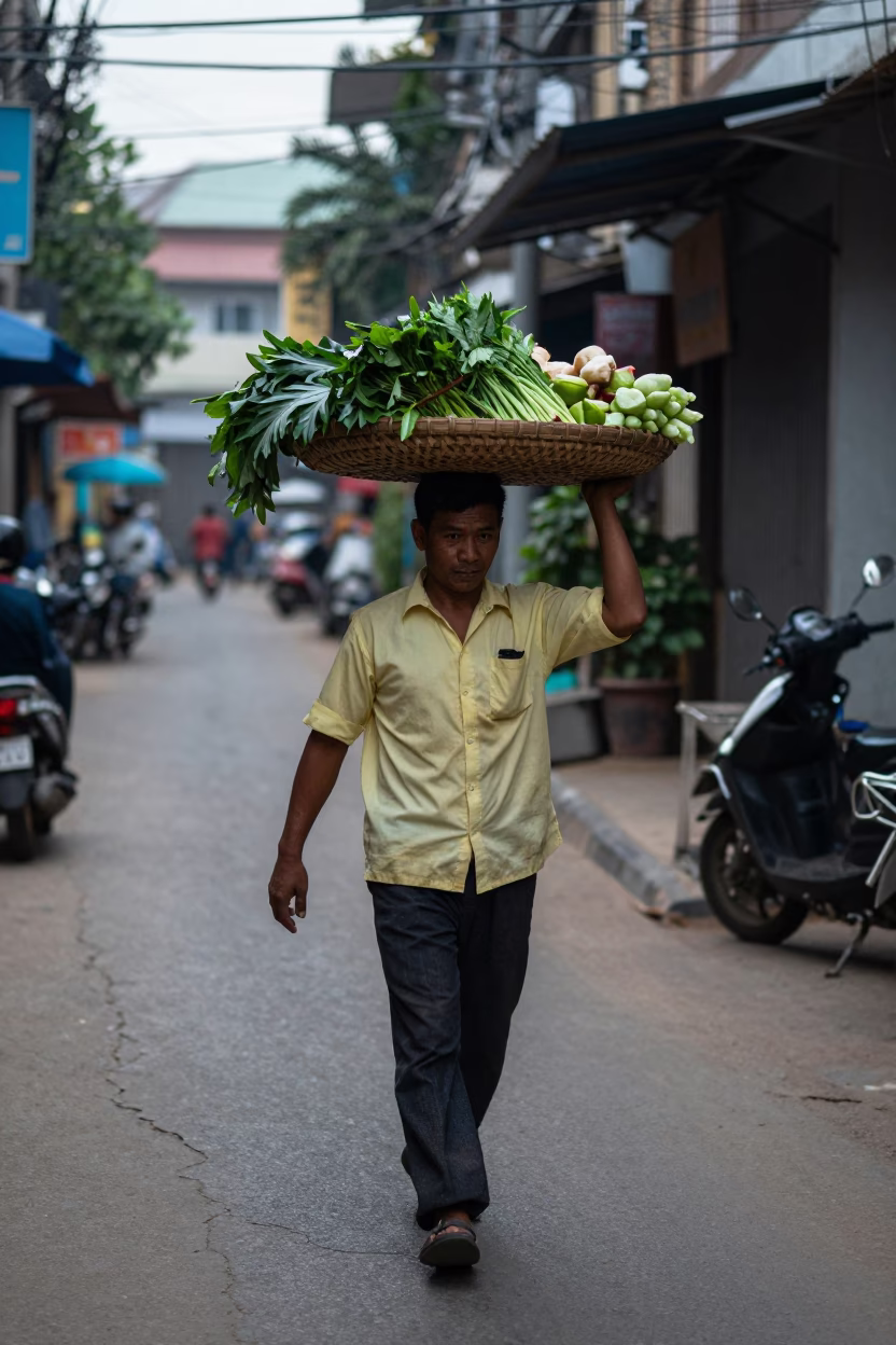 Fresh Produce in Phnom Penh in in Phnom Penh, Cambodia