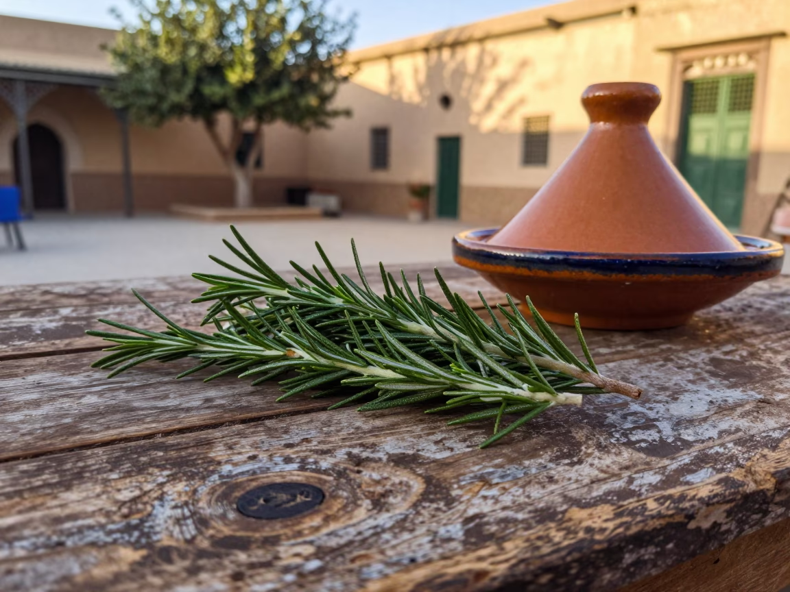 Fresh Rosemary Sprigs in Essaouira in in Essaouira, Morocco