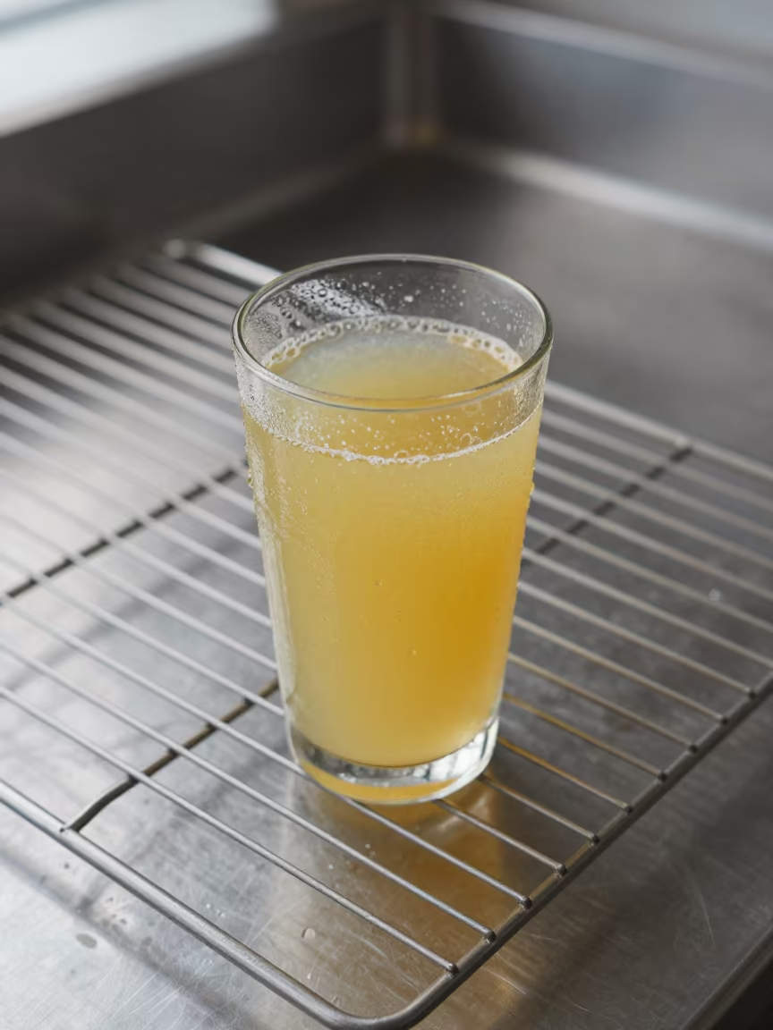 Fresh Sugarcane Juice on Bakery Rack in on a bakery cooling rack in Trondheim