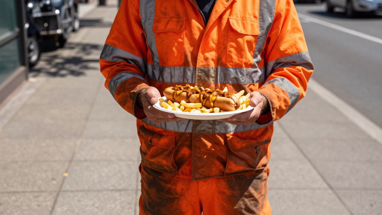 Fries in Adelaide at The Flat Glare Of Noon Light in in Adelaide, South Australia, Australia