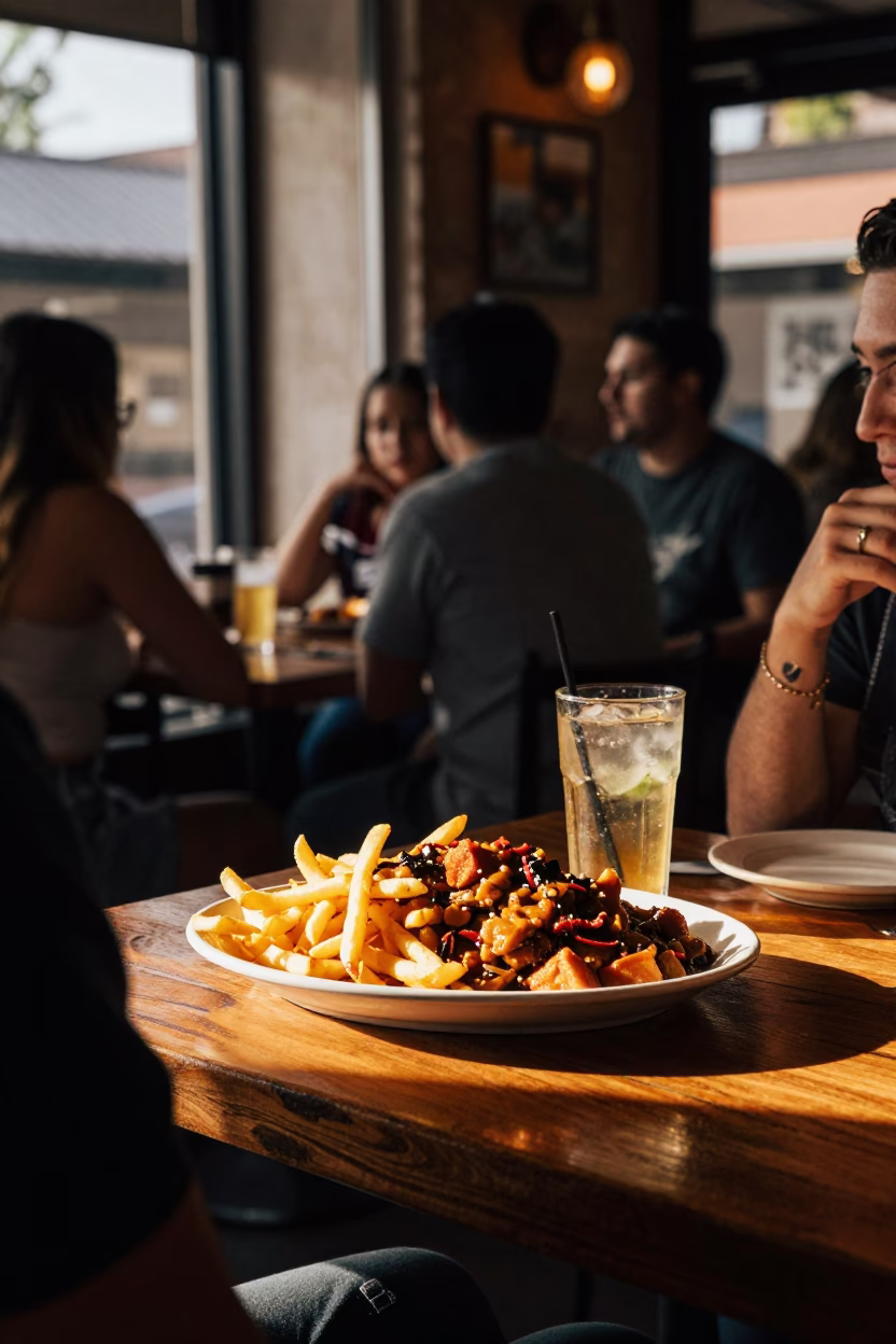 Fries in Austin at Honeyed Evening Light in in Austin, Texas, United States