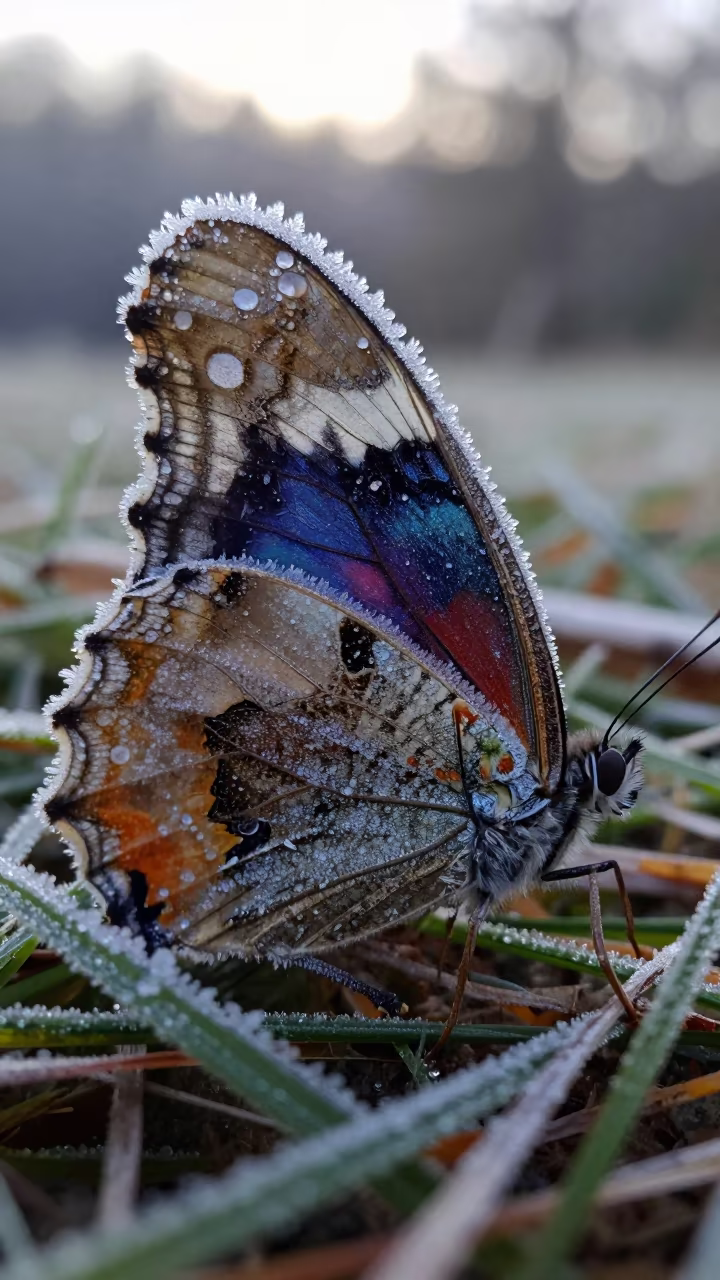 Frost Covered Butterfly Wing Georgia Dawn in in Georgia