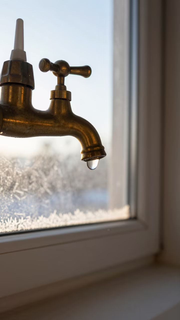 Frost Edge Water Drop Mandalay Window in along a frost-edged windowpane in Mandalay