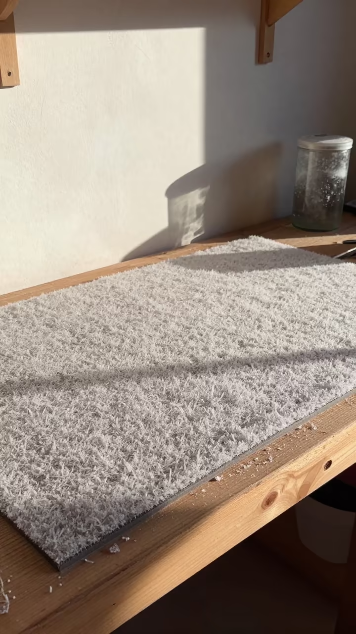 Frost Field Model on Shelf Near La Romana in on a workshop shelf near La Romana