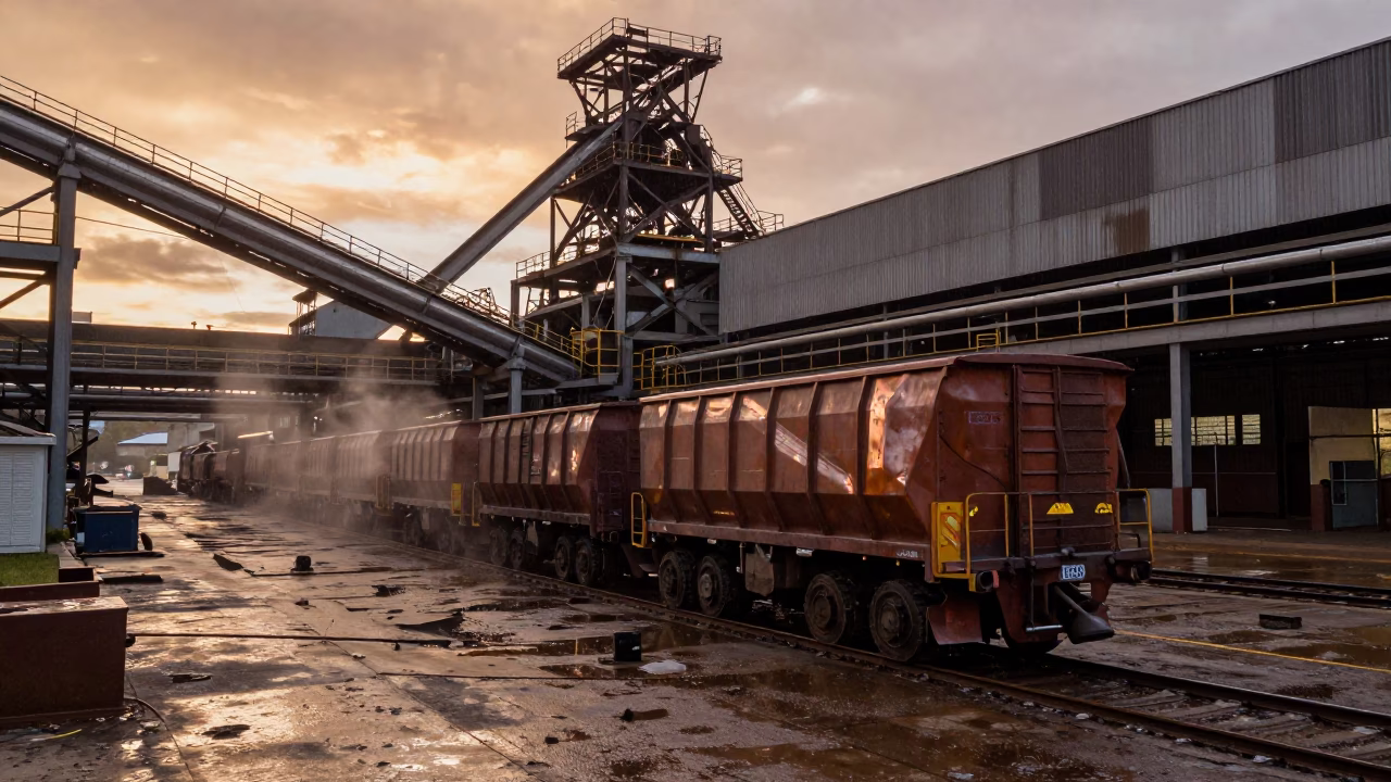 Frost and Steel Rail Yard in Minas Gerais in inside a packing hall with stainless conveyors in Minas Gerais