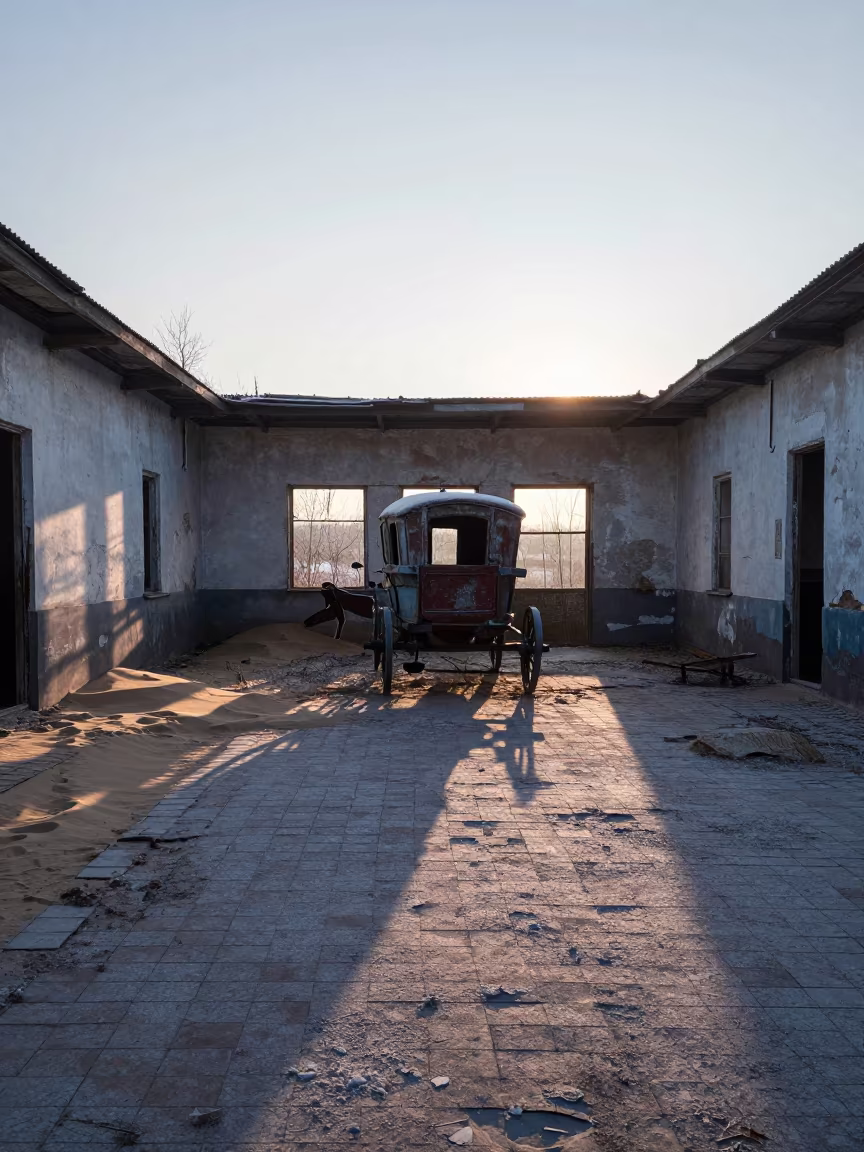 Frosty Carriage House Sand Floor Surreal Romania in in Romania