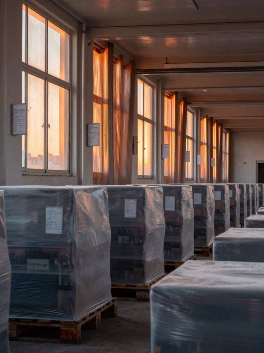 Frosty Pallets in Rabat Cold Chain Bay in inside a chilled distribution bay in Rabat