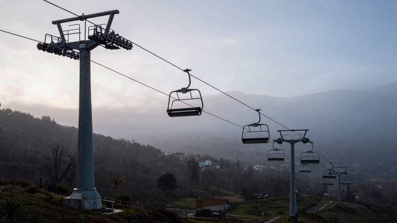 Frozen Fall at Dawn on Palma Soriano Causeway in on a wind-open causeway near Palma Soriano
