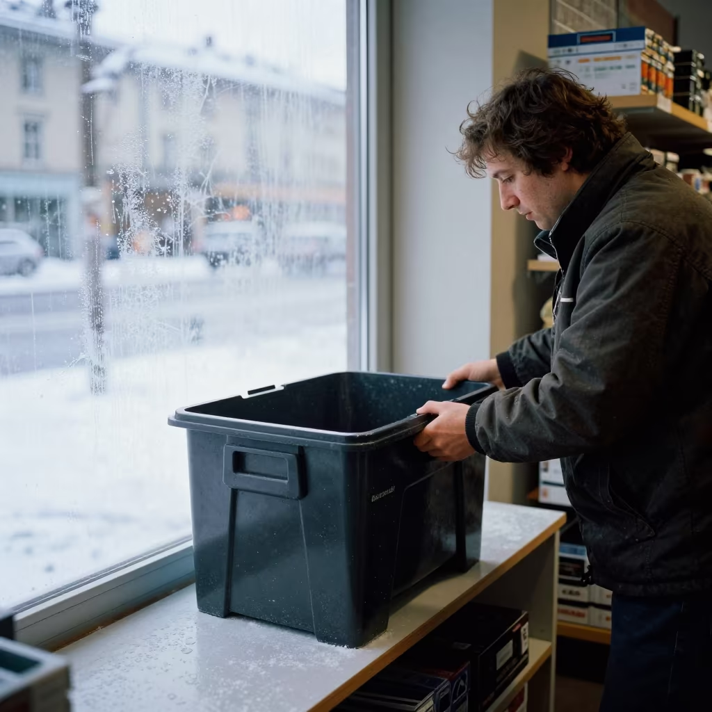 Frozen Liner Bin Reset in Geneva Retail Display in along a front-of-store display run in Geneva