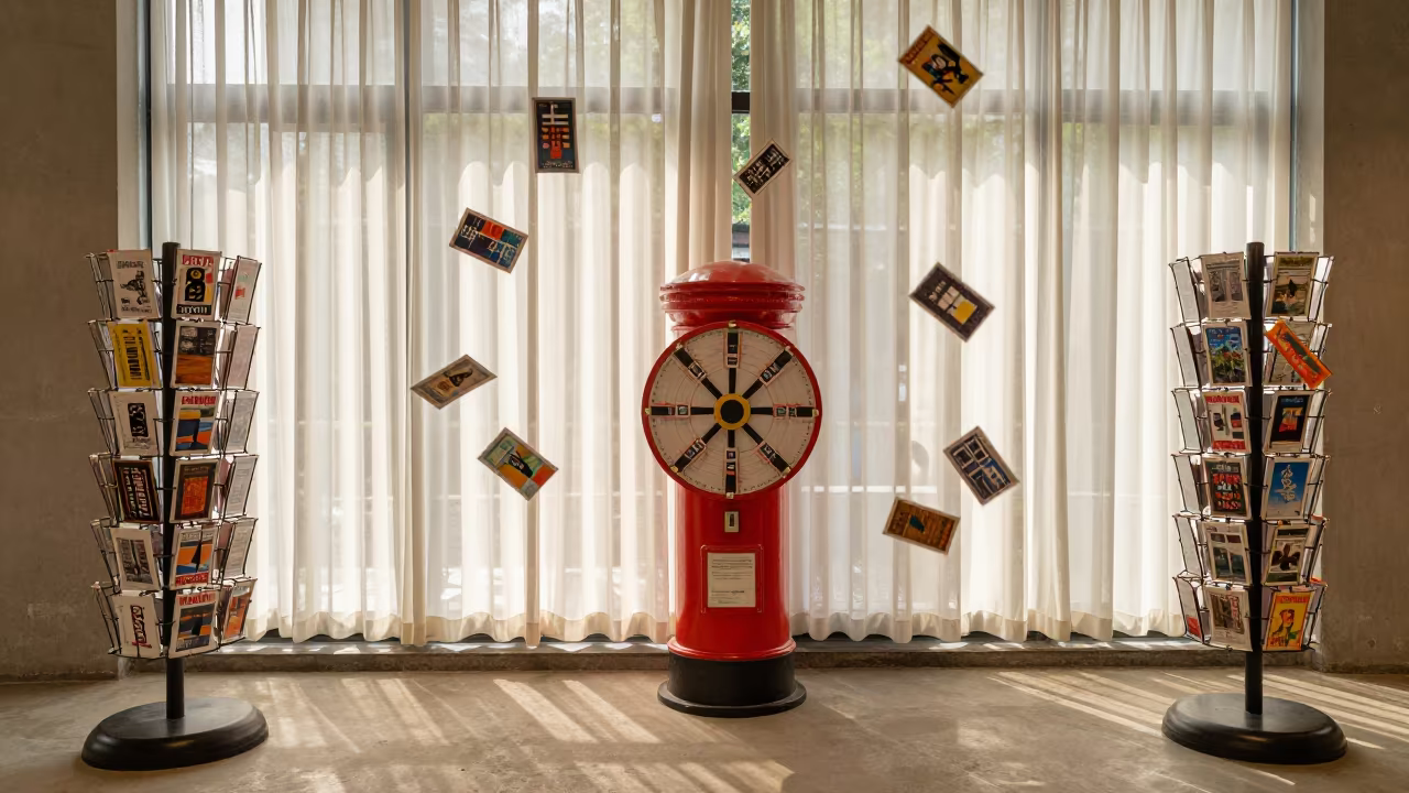 Frozen Postcards Mid-Fall Wuhan Museum Shop in inside a storefront prepared for opening near Wuhan