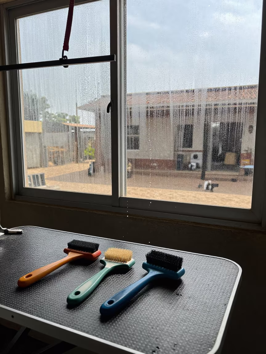 Frozen Water Splash in Adoption Room in inside an adoption room near Garoua