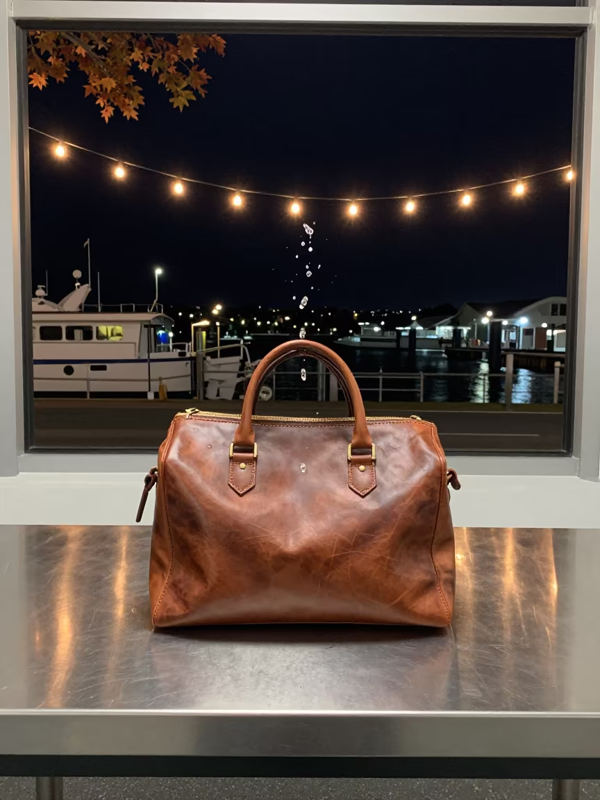 Frozen Water Splash on Parcel Tote in Night Dispatch in inside a dispatch office above the dock near Auckland