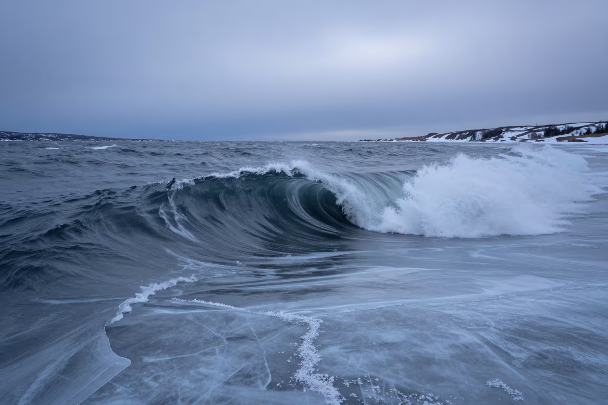 Frozen Wave Curl Twilight Kiruna Early Spring in near Kiruna