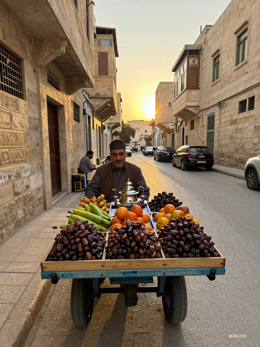 Fruit Cart in Amman in in Amman, Jordan