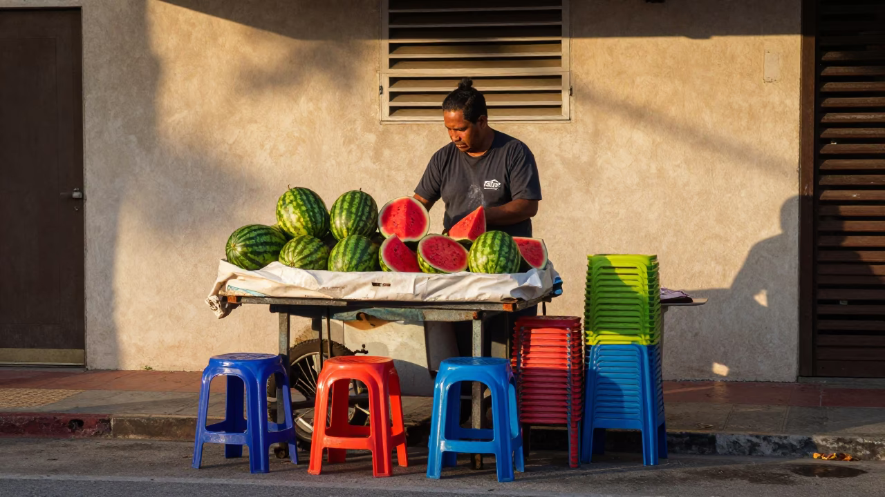 Fruit Cart in Miami in in Miami, Florida, United States