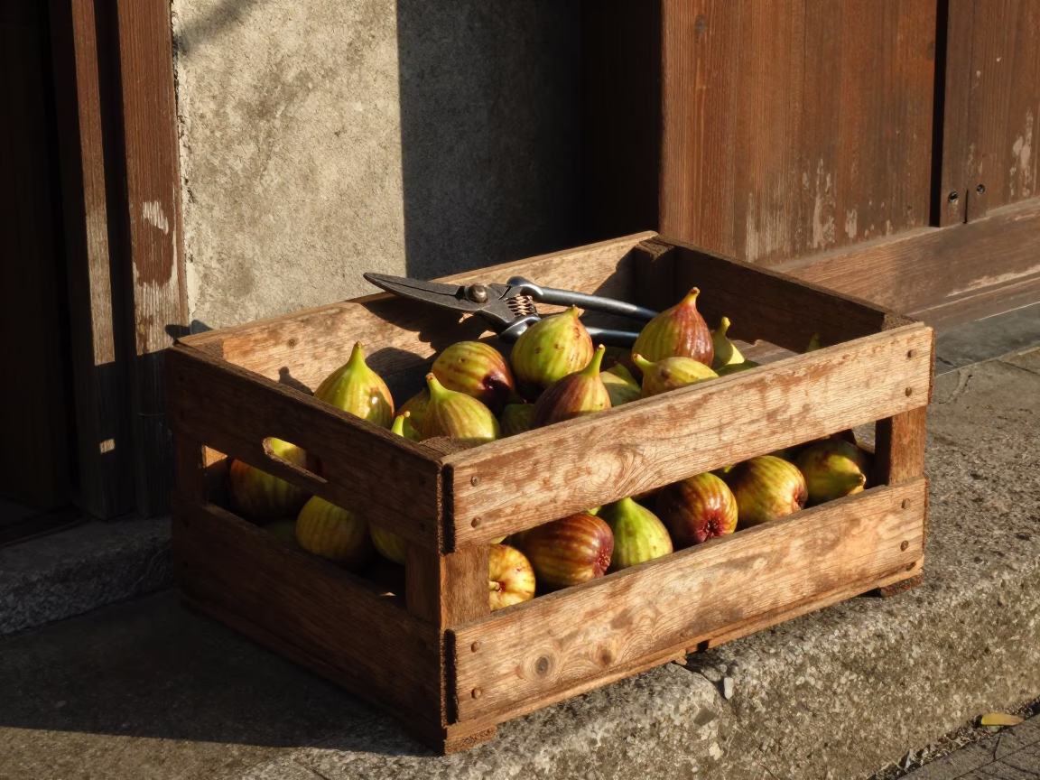 Fruit Crate at The Late Afternoon Light in Tainan in in Tainan, Taiwan