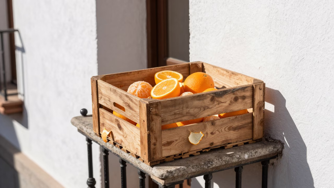 Fruit Crate in Madrid in in Madrid, Spain