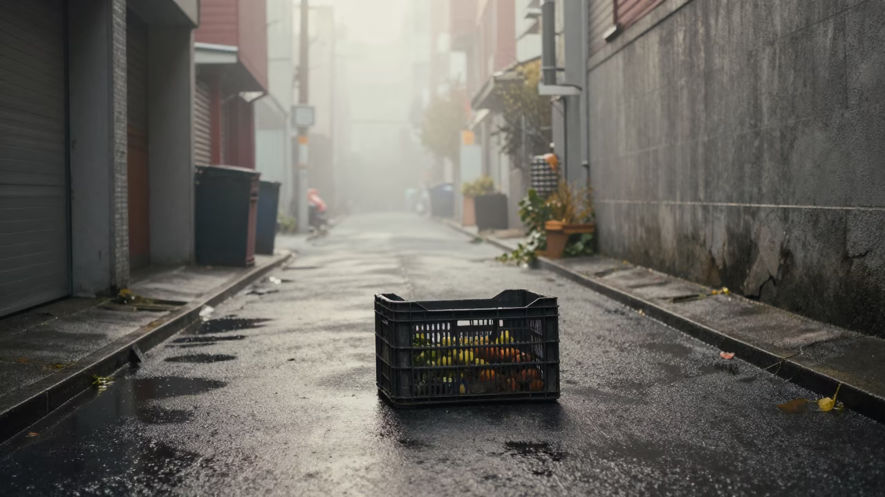 Fruit Crate in Vancouver in in Vancouver, British Columbia, Canada