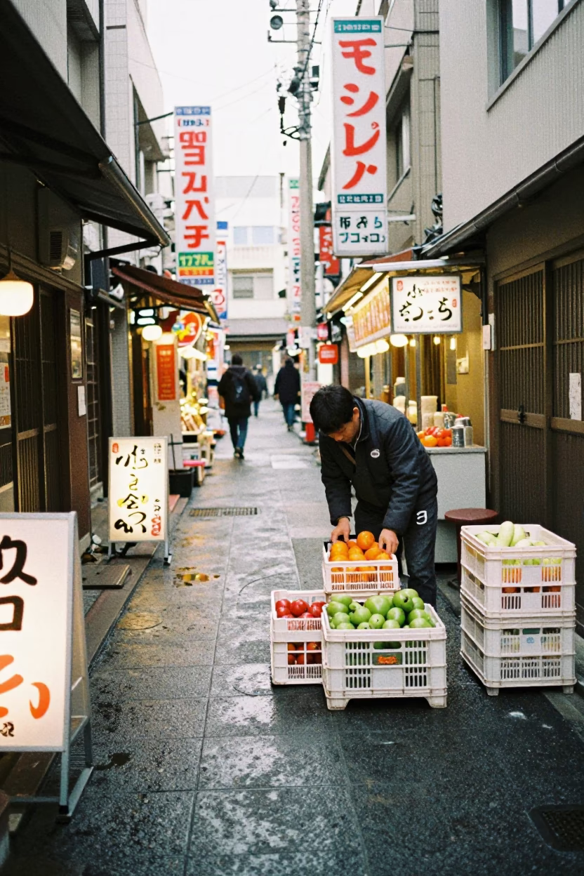 Fruit Crates in Fukuoka in in Fukuoka, Japan
