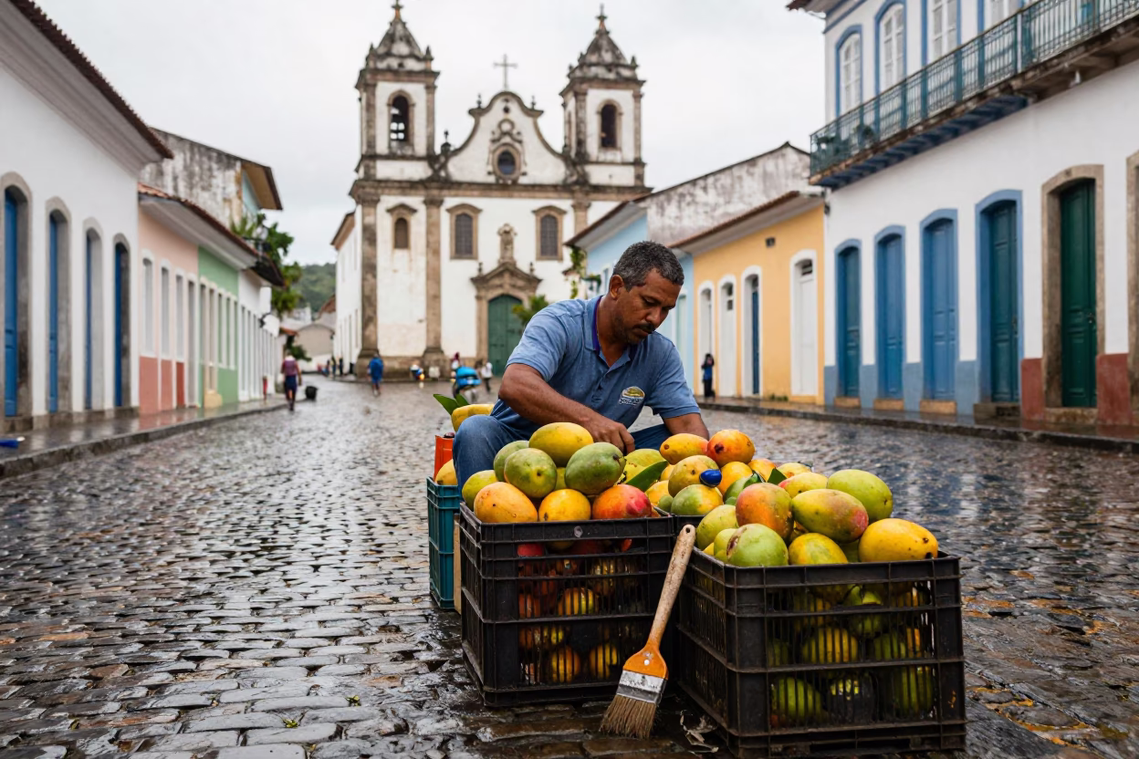 Fruit Crates in Salvador in in Salvador, Brazil