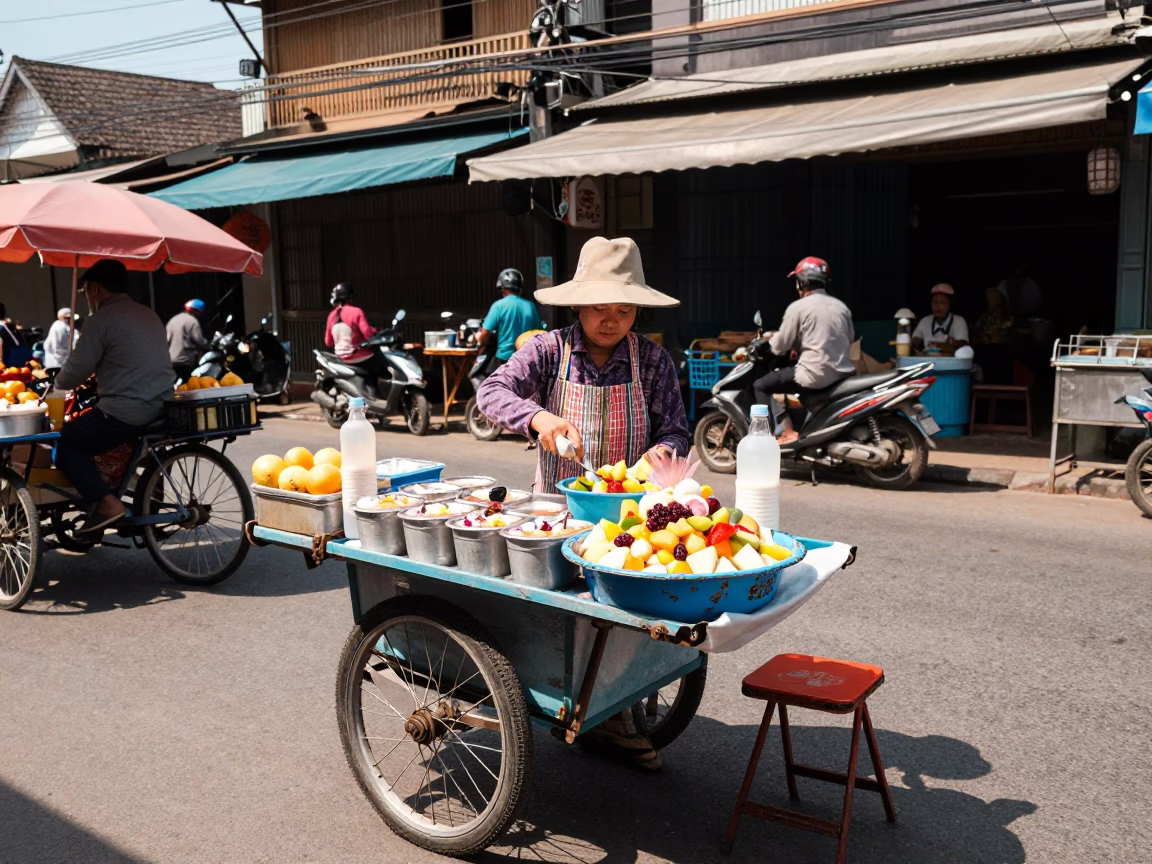 Fruit Dessert in Chiang Mai in in Chiang Mai, Thailand