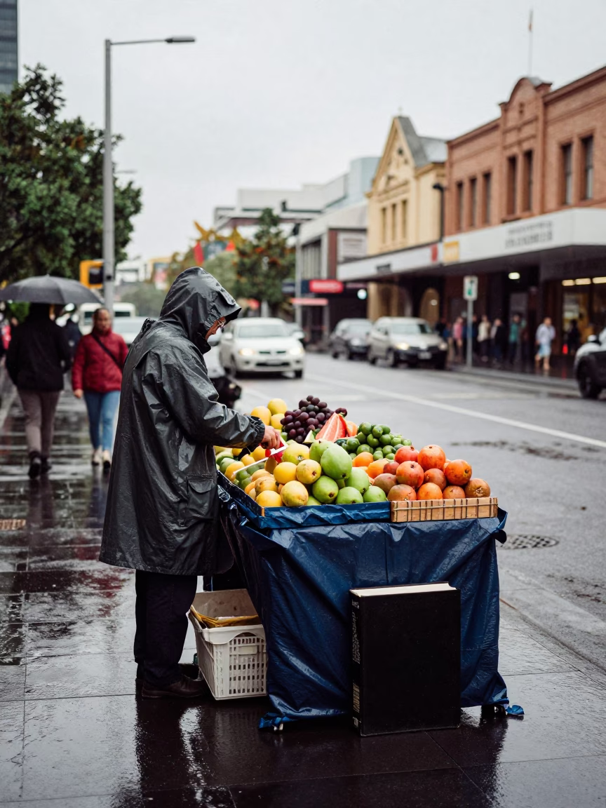 Fruit Display in Melbourne in in Melbourne, Victoria, Australia