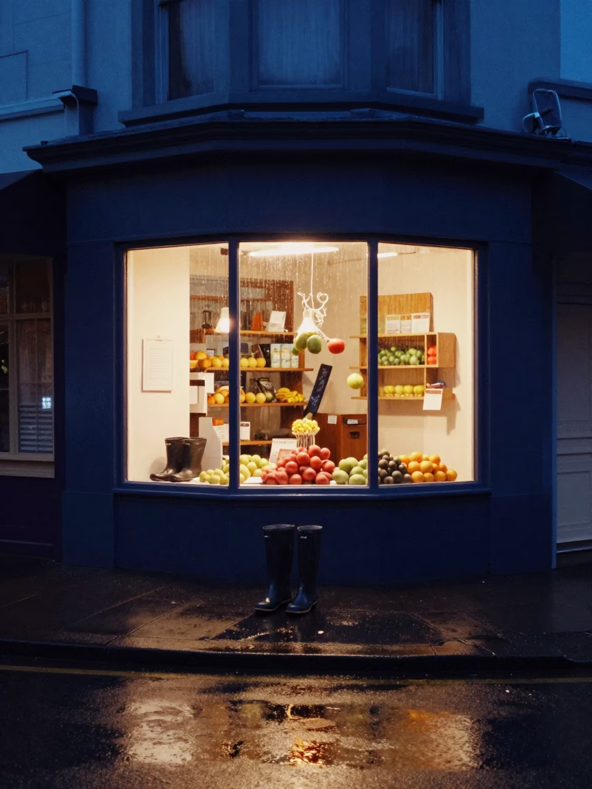 Fruit in Auckland at Blue Hour in in Auckland, New Zealand