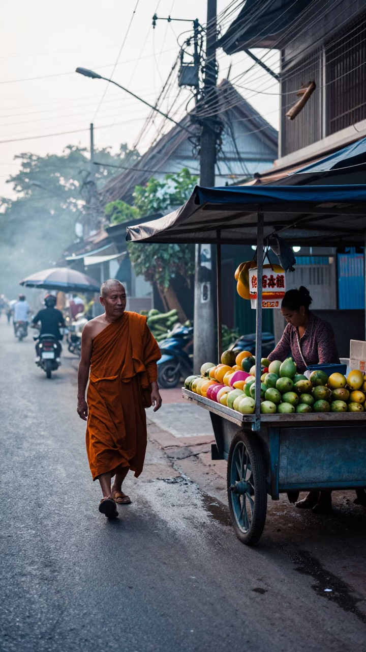 Fruit Stall in Chiang Mai in in Chiang Mai, Thailand