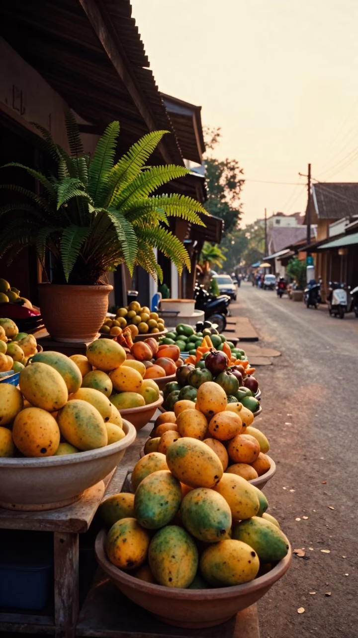 Fruit Stall in Luang Prabang in in Luang Prabang, Laos