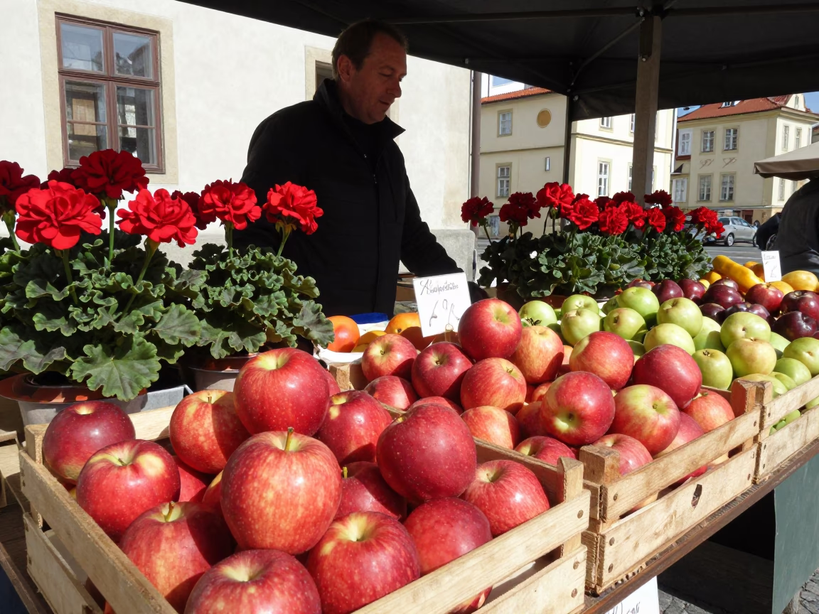 Fruit Stall in Prague in in Prague, Czech Republic